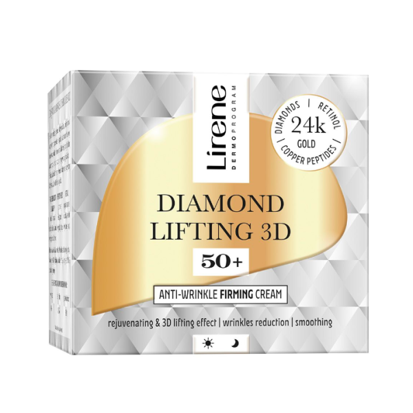 LIRENE Diamond Lifting 3D silendav päeva- ja öökreem 50+ 50ml.png